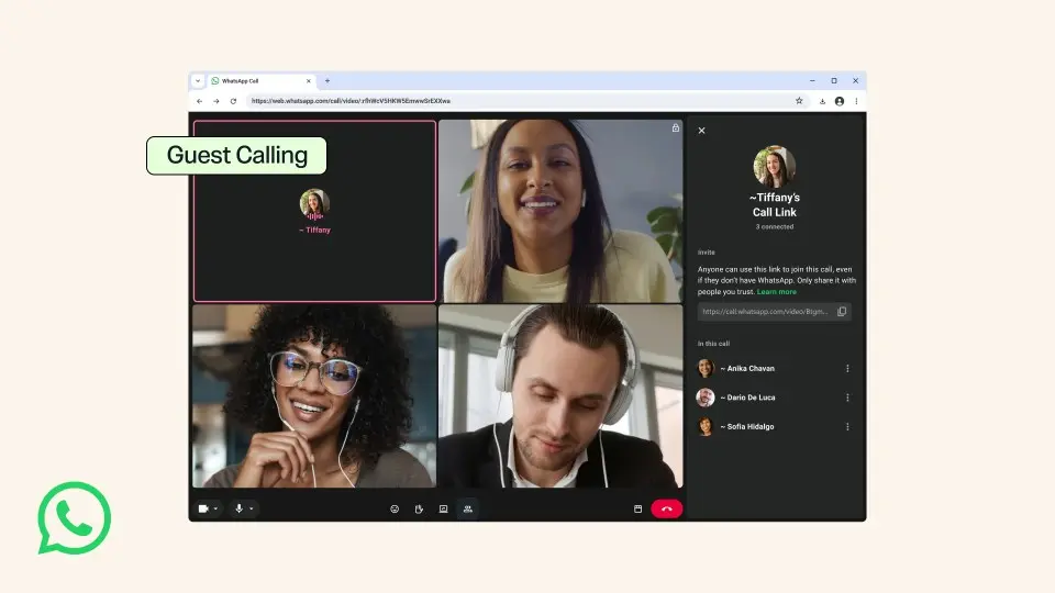 How WhatsApp guest calling works, from creating a call link to approving guests