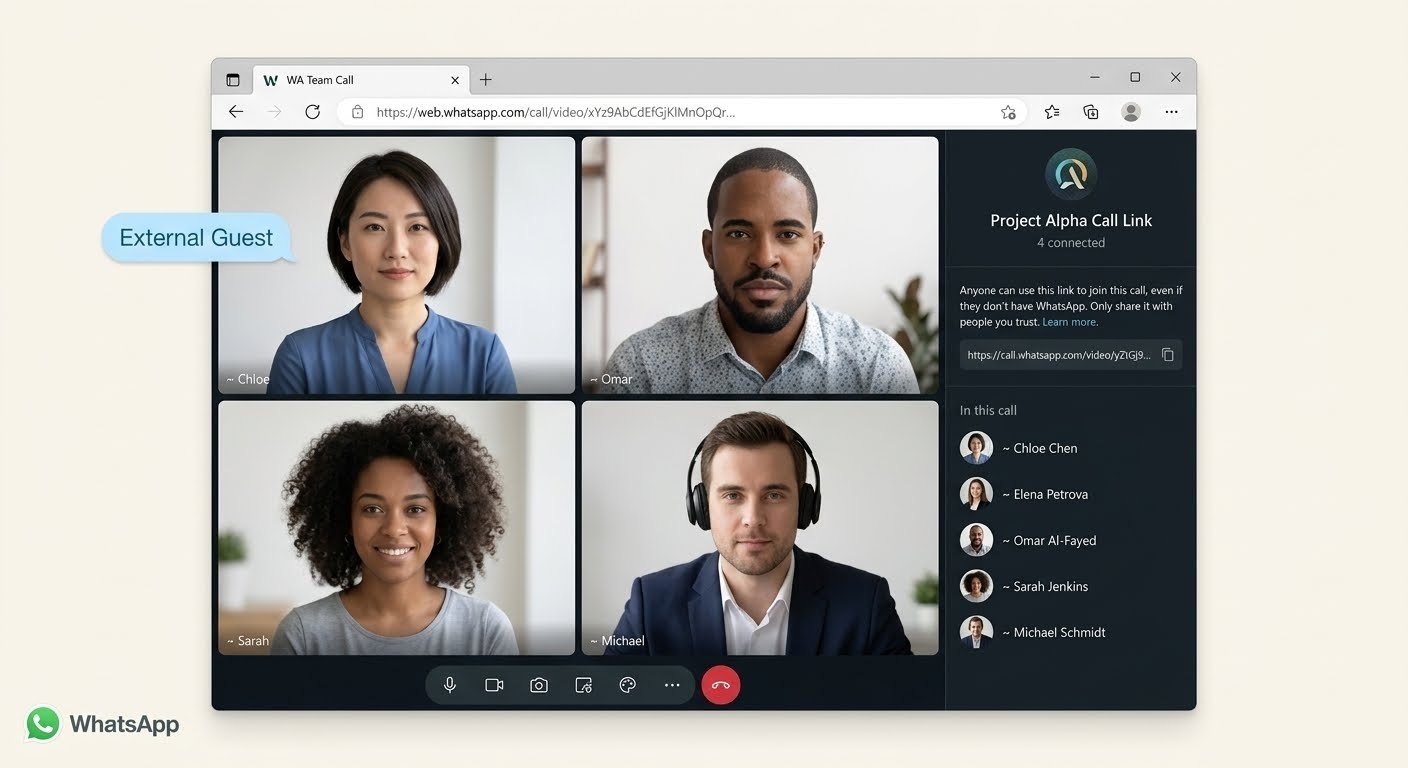 How WhatsApp guest calling works, from creating a call link to approving guests