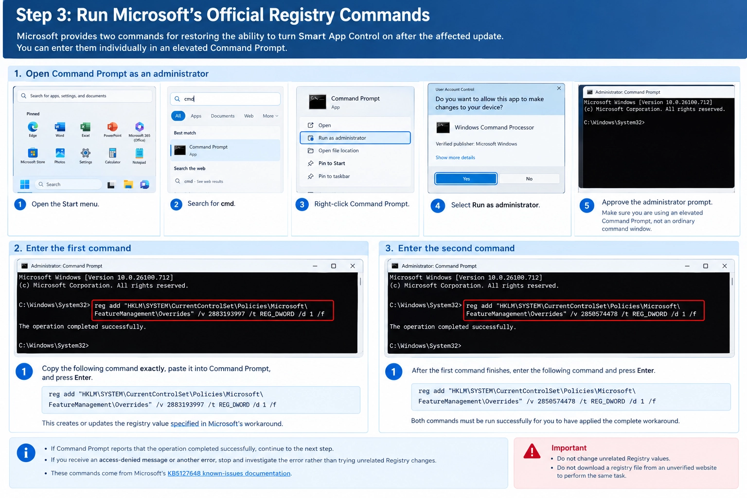 Registry Commands