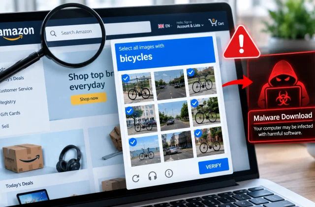 Amazon Search Scam Uses Fake CAPTCHA to Install Malware on Your PC