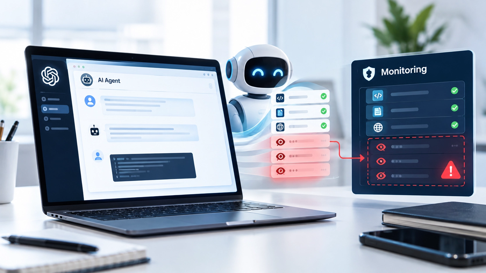 AI agent security monitoring dashboard illustrating potential gaps in OpenAI’s internal monitoring system.