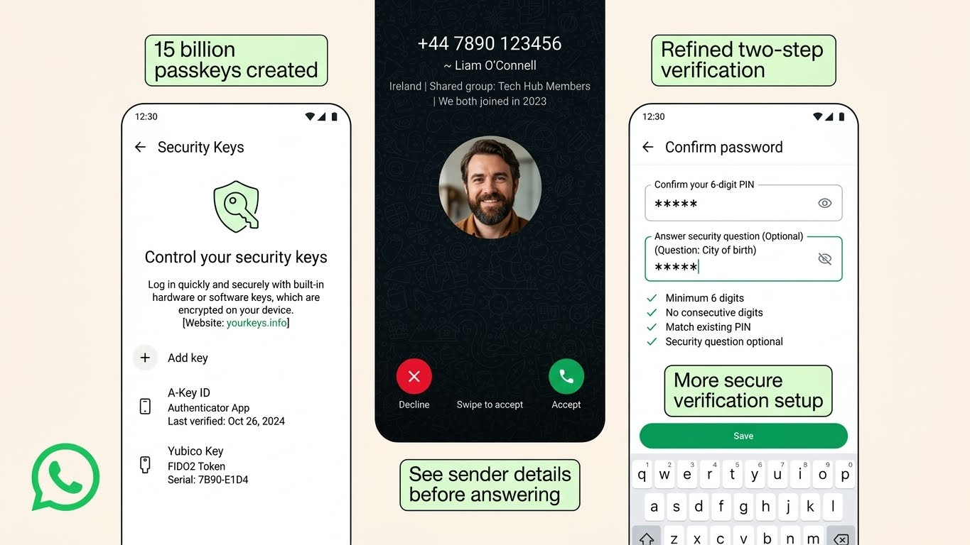 How to protect a WhatsApp account using passkeys and two-step verification